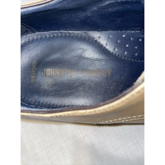Johnston & Murphy Dress Shoes Mens Size 11 M Tan Leather Oxfords Round Toe Block main image 6